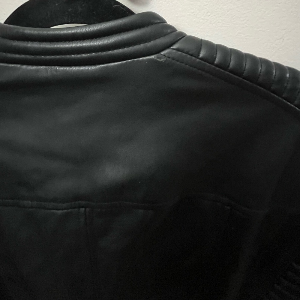 NWOT Bar III Quilted Black Leather Jacket - Picture 10 of 12
